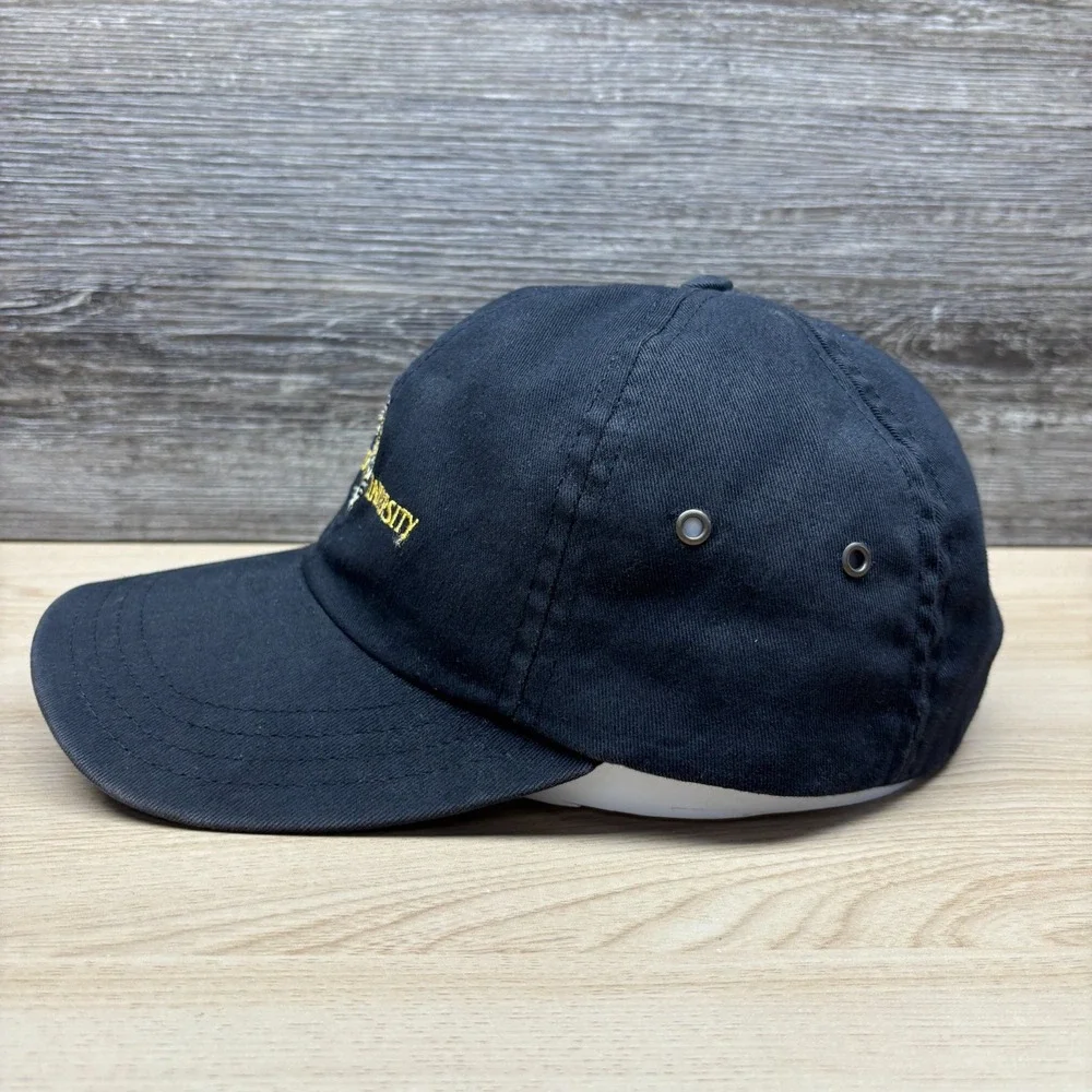 DePauw University Hat Cap Strap Back Black Tigers NCAA College Sports Adjustable